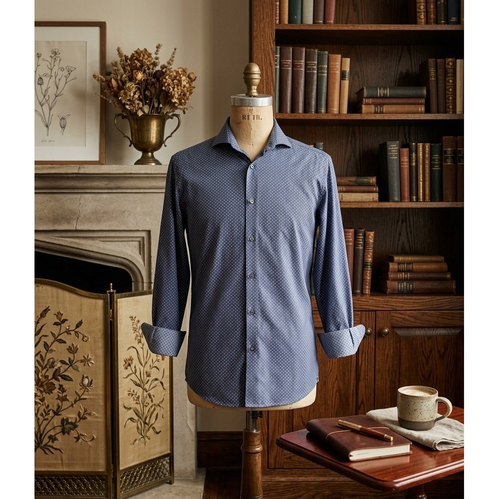 Quiet Luxury Black Brown 1826 Geometric Print Egyptian Cotton Shirt 17-35